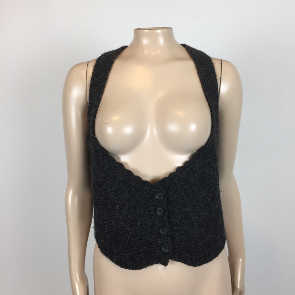 Free People Dark Gray Sweater Vest